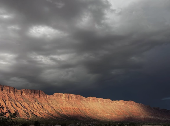 storm clouds over porcupine rim
